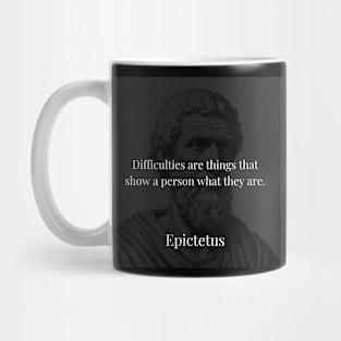 Epictetus's Perspective: Difficulties as Mirrors of Self-Discovery Mug